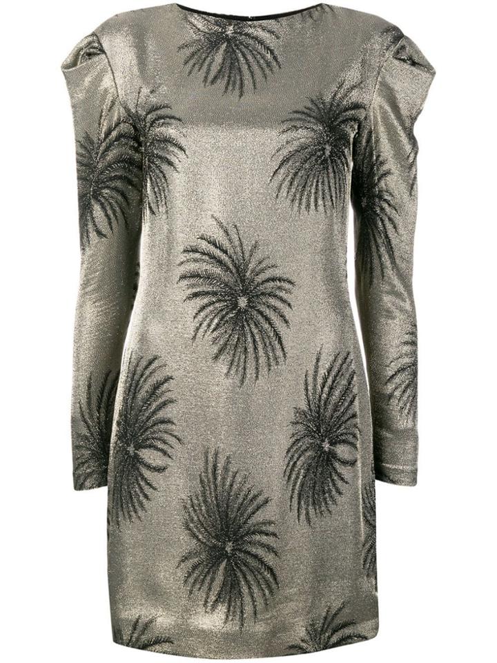 Victoria Victoria Beckham Palm Tree Jacquard Dress - Gold
