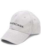Balenciaga Logo Embroidered Cap - Grey
