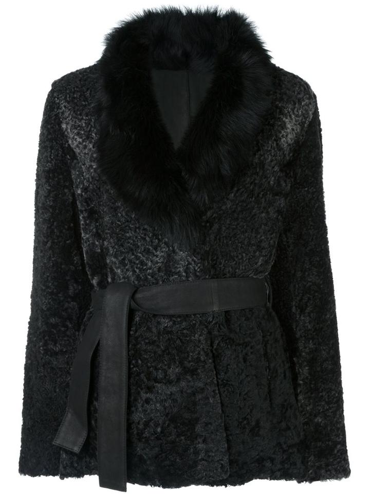 Drome Lamb Fur Coat, Women's, Size: Small, Black, Lamb Fur/lamb Skin