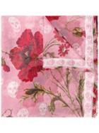 Alexander Mcqueen Floral Print Scarf - Pink