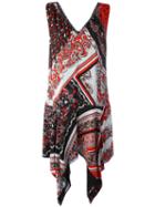 Just Cavalli Paisley Patterned Flared Dress, Women's, Size: 44, Black, Viscose