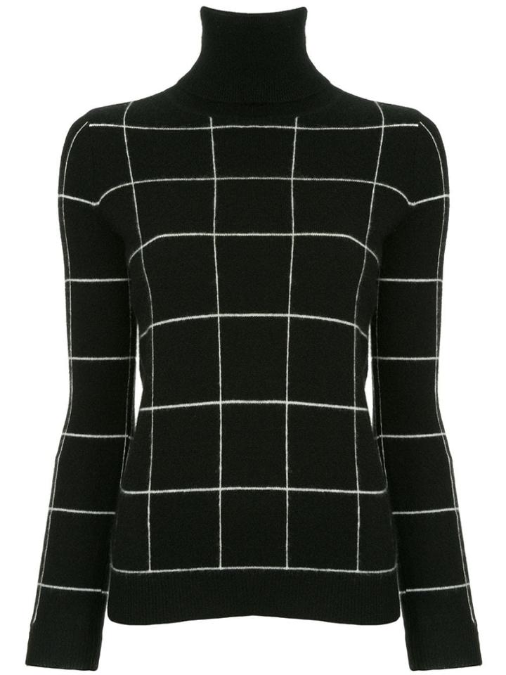 Madeleine Thompson Checked Sweater - Black
