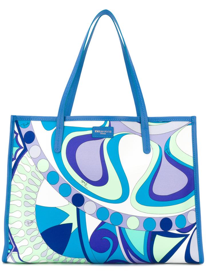 Emilio Pucci Printed Tote - Blue