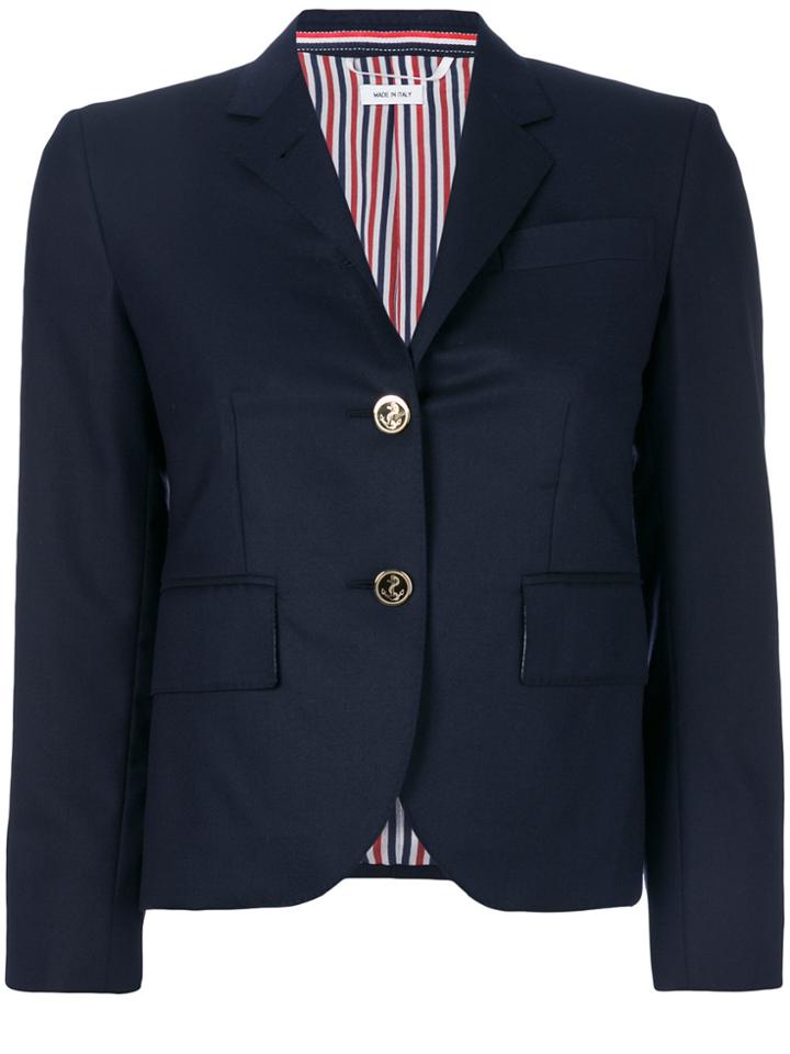 Thom Browne Single Breasted Jacket - Blue
