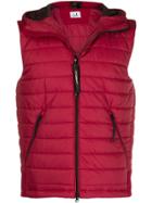 Cp Company Hooded Padded Vest - Red