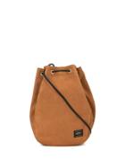 Porter-yoshida & Co Logo Patch Drawstring Bag - Brown