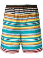 Prada Multi-stripe Swim Shorts - Green