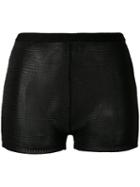 Balmain - Knit Hot Pants - Women - Polyester/acetate - 40, Black, Polyester/acetate