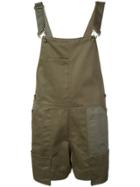 Monse Buckled Strap Dungaree Shorts - Green