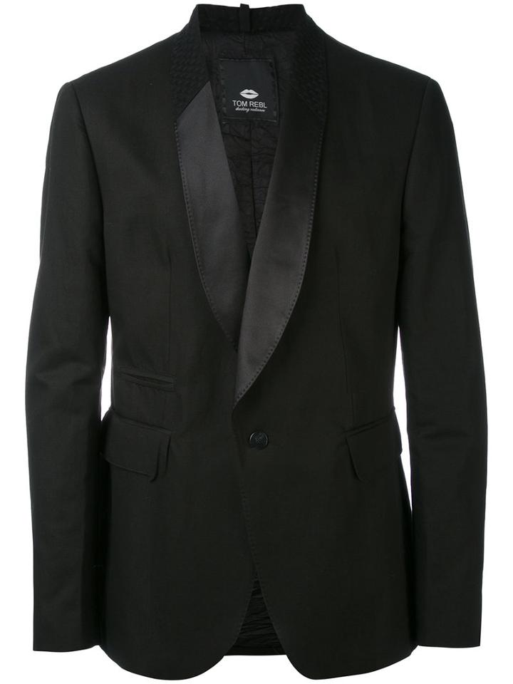 Tom Rebl - Classic Blazer - Men - Cotton/linen/flax/acetate/viscose - 52, Black, Cotton/linen/flax/acetate/viscose