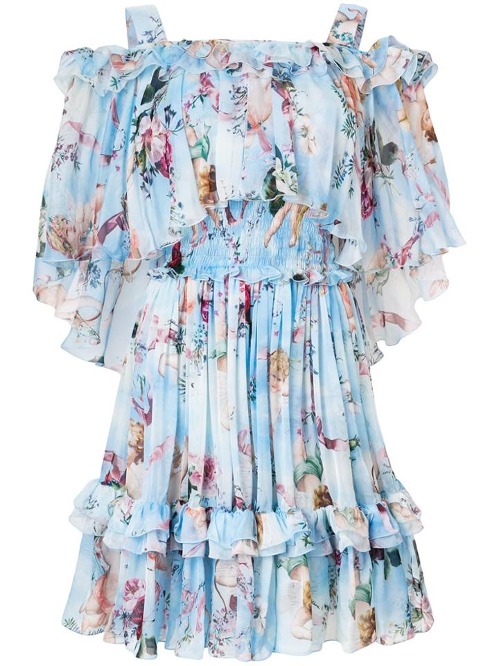 Dolce & Gabbana Cupid Print Dress - Blue