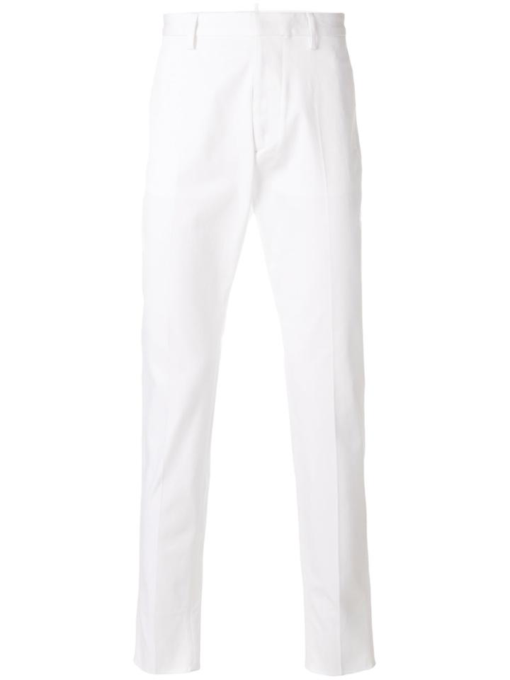 Dsquared2 Slim Tailored Trousers - White