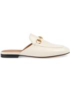 Gucci White Princetown Leather Mules