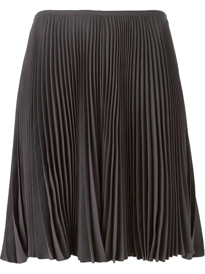 A.f.vandevorst 152 Silva Pleated Skirt, Women's, Size: 40, Grey, Polyester