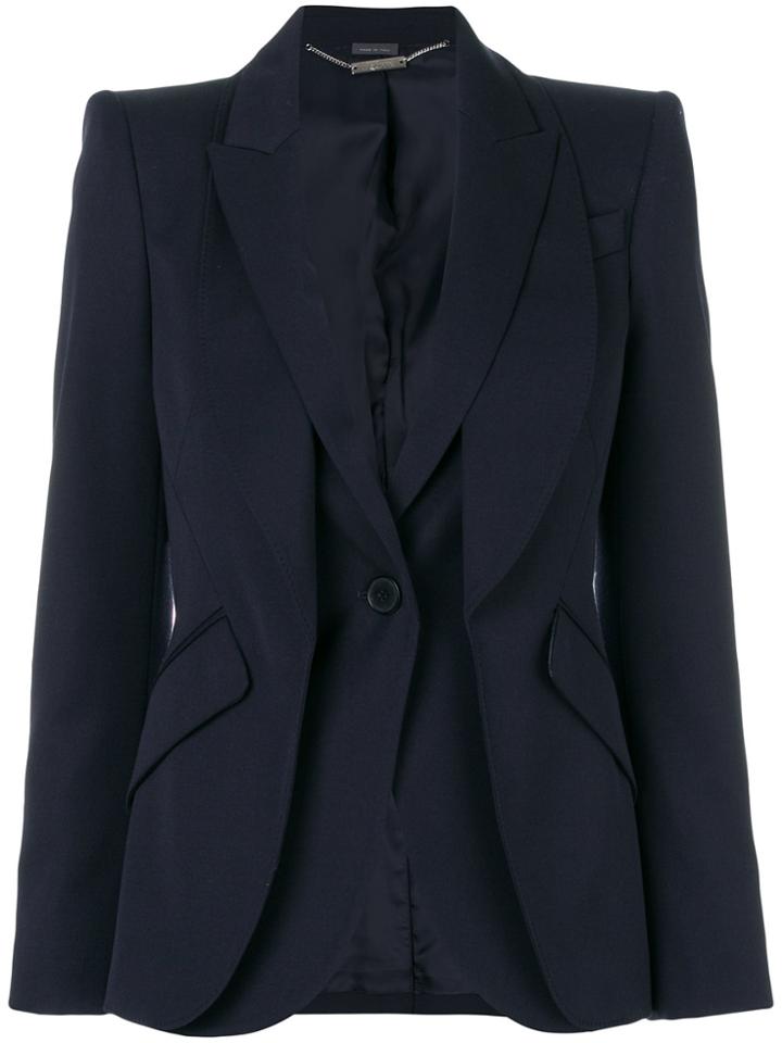 Alexander Mcqueen Double Layered Blazer - Blue
