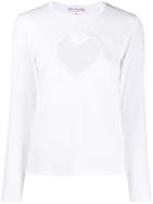 Comme Des Garçons Girl Cut-out Heart T-shirt - White