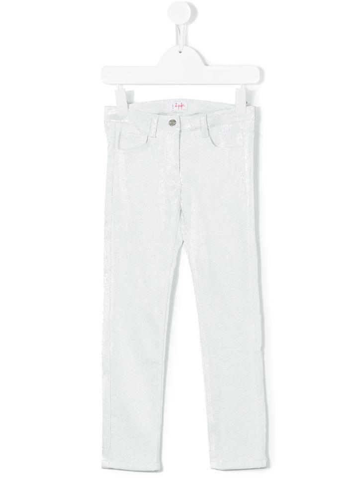 Il Gufo - Slim-fit Trousers - Kids - Cotton/spandex/elastane/metallic Fibre - 10 Yrs, Grey