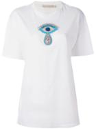 Amen - Embellished Teardrop T-shirt - Women - Cotton/polyester/glass - 40, White, Cotton/polyester/glass