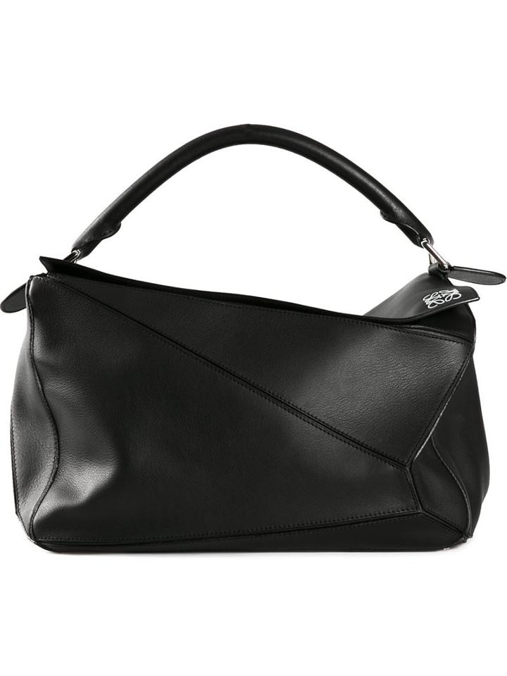 Loewe Large 'puzzle' Bag, Women's, Black, Calf Leather