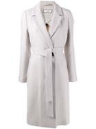 Peserico Belted Single-breasted Coat - Grey