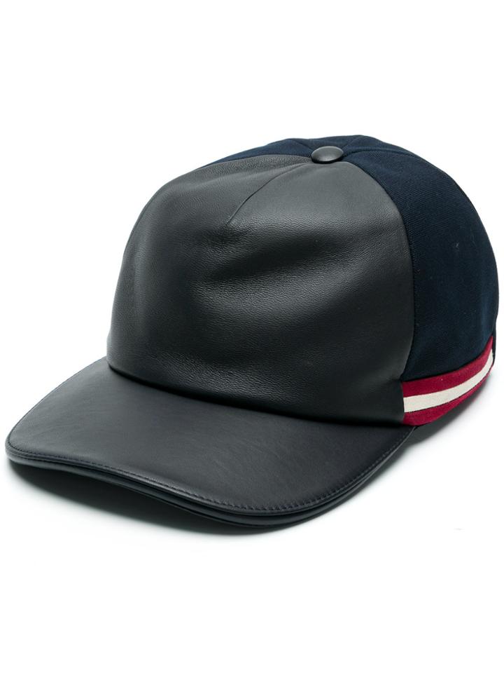 Bally Stripe-trimmed Cap - Black