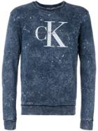 Ck Jeans Logo Print Sweatshirt - Blue