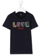 My Brand Kids Sequin Embroidered Logo T-shirt - Blue