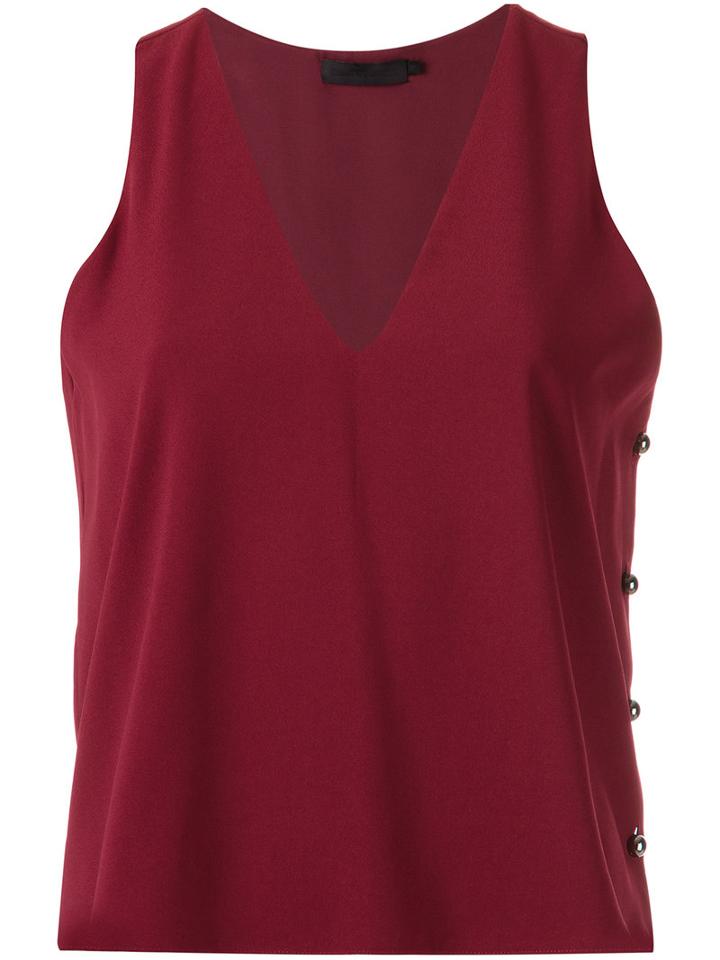 Giuliana Romanno Sleeveless Blouse, Women's, Size: 38, Grey, Polyester