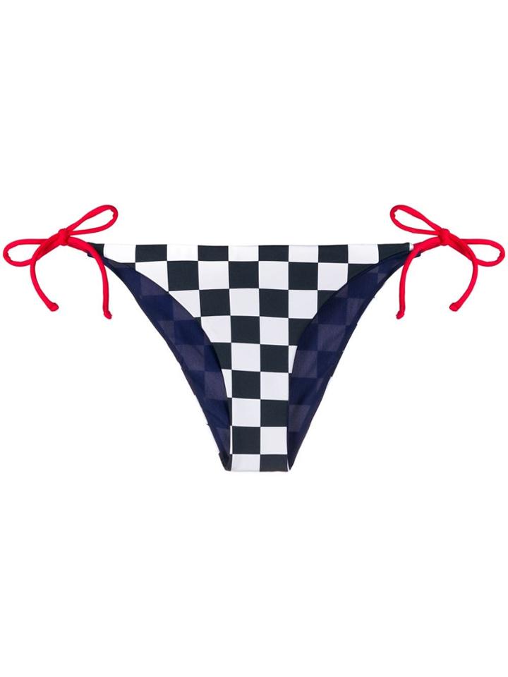 Mc2 Saint Barth Checkered Print Bikini Briefs - Blue