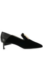 Loewe Velvet Heeled Loafers - Black