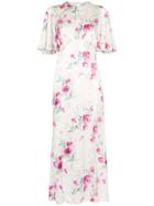 Les Reveries Floral-print Silk Midi Dress - White