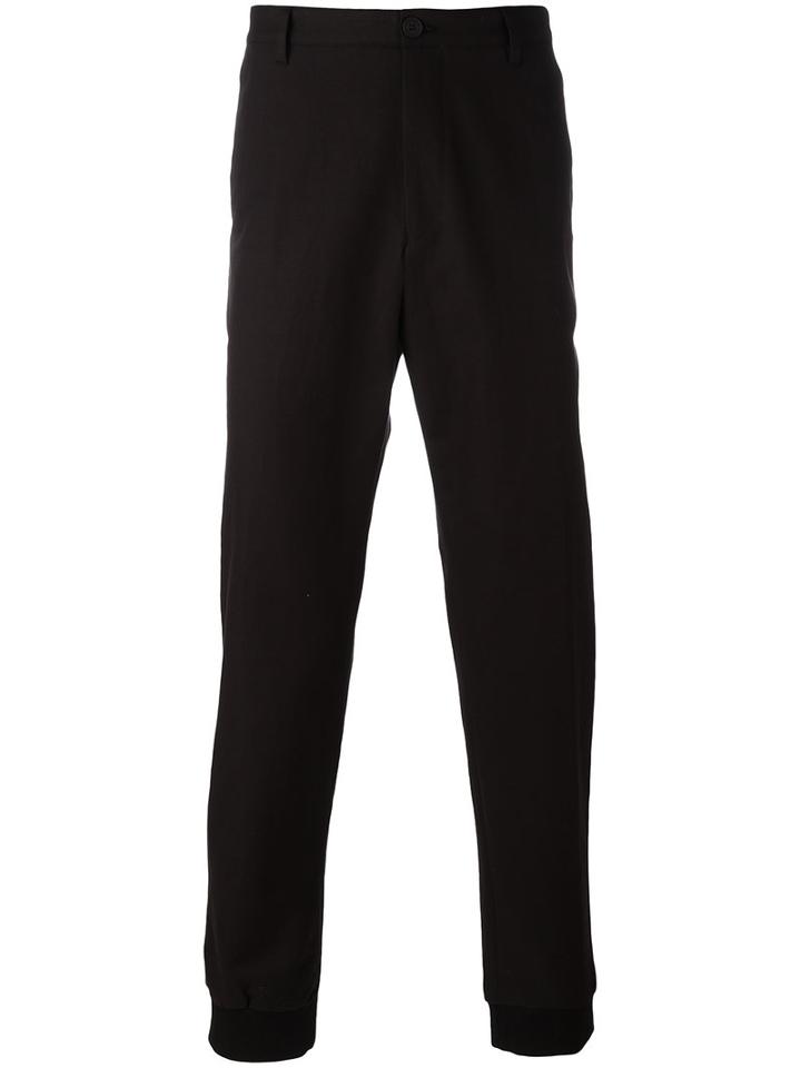 Kenzo Tapered Trousers, Men's, Size: 48, Black, Cotton/linen/flax/spandex/elastane