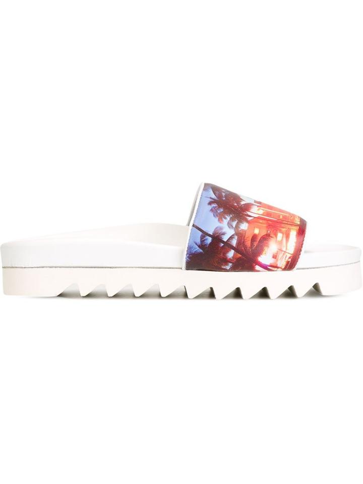 Joshua Sanders Palm Tree Print Sliders