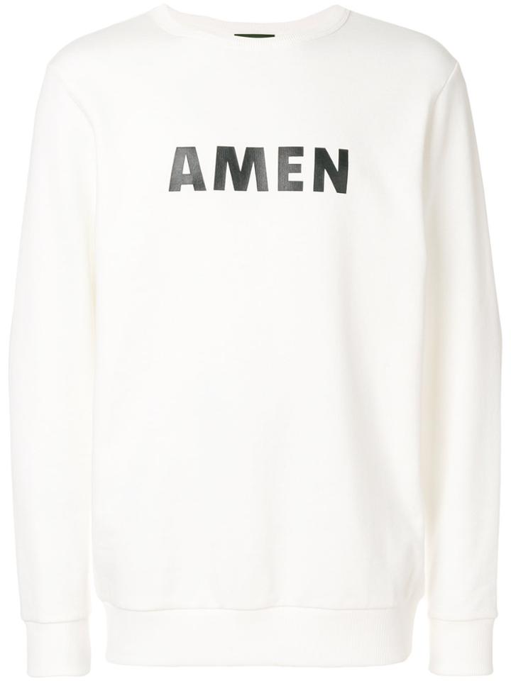 Amen Logoed Jumper - White