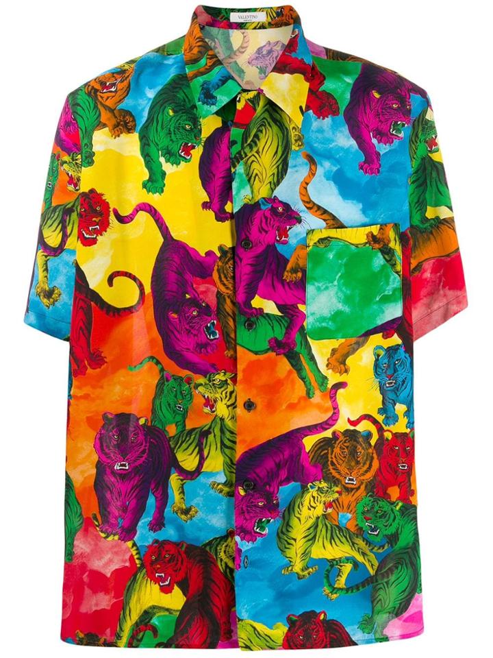 Valentino Tiger Print Shirt - Green