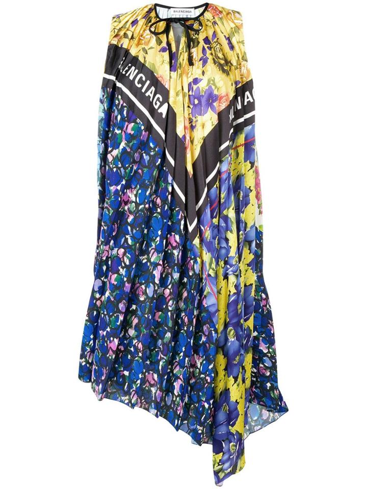 Balenciaga Foulard Dress - Blue