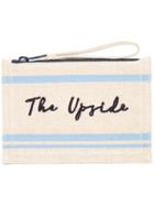 The Upside Stitched Logo Clutch Bag - Neutrals