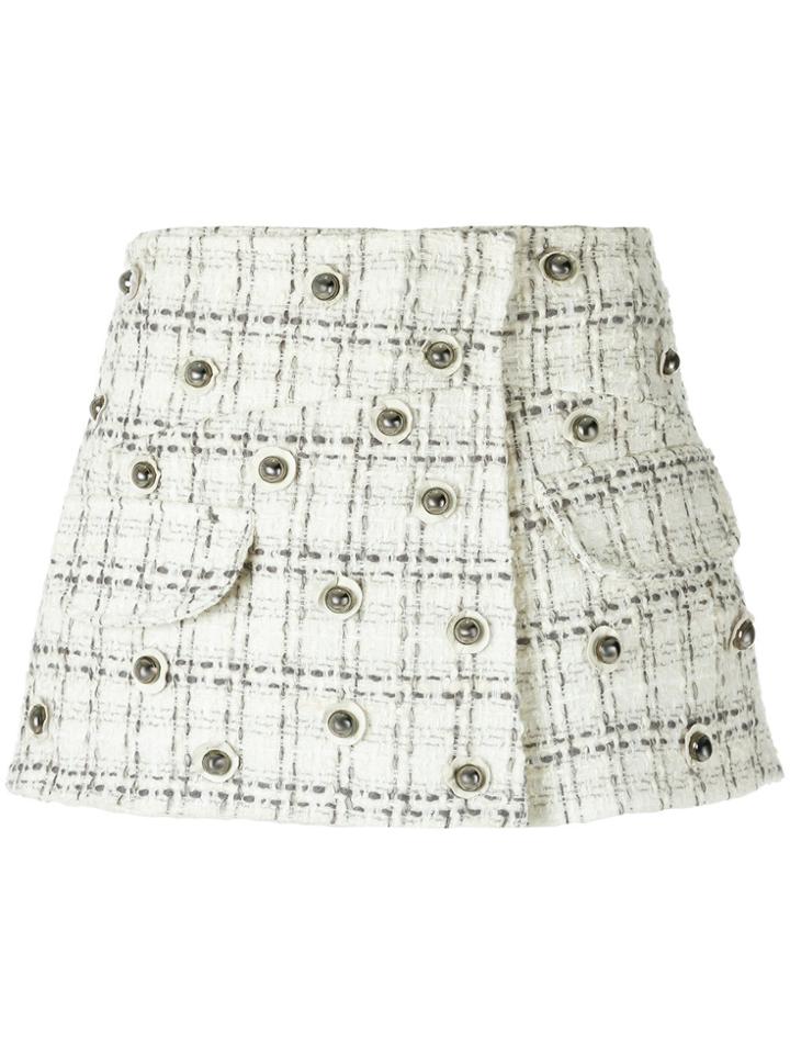 Andrea Bogosian Tweed Skorts - White