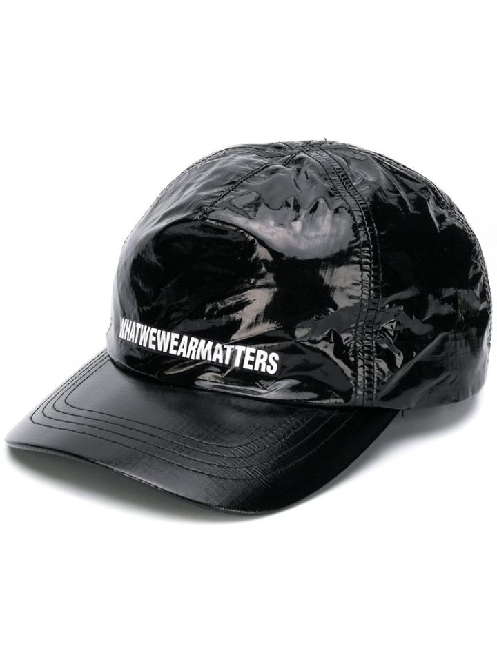 Wwwm Logo Print Cap - Black