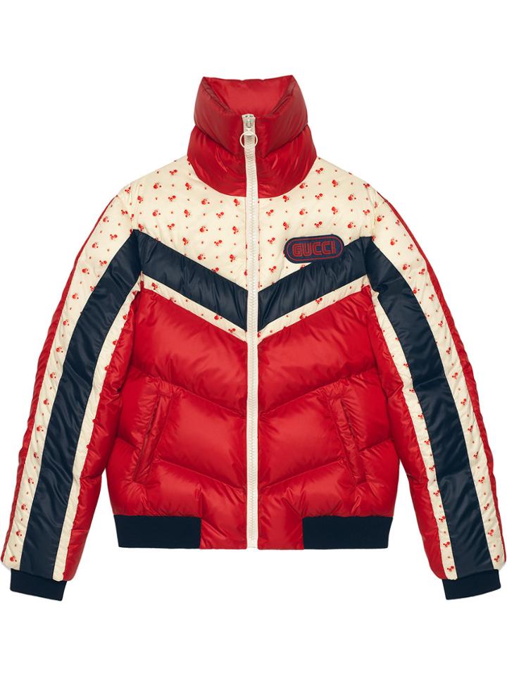 Gucci Nylon Jacket With Gucci Patch - Red