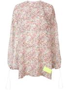 Palm Angels Flower Print Tunic Dress - White