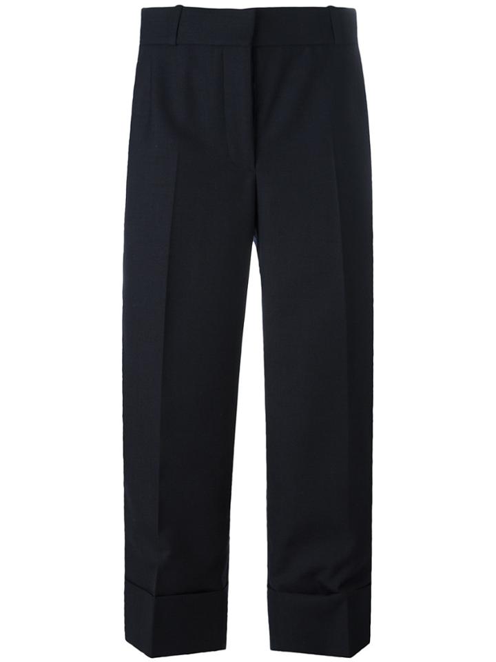 Thom Browne Wide Leg Cropped Pants - Blue
