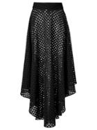 Giuliana Romanno Midi Panelled Skirt, Women's, Size: 42, Black, Cotton
