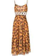 Tata Naka Leopard Print Dress - Yellow