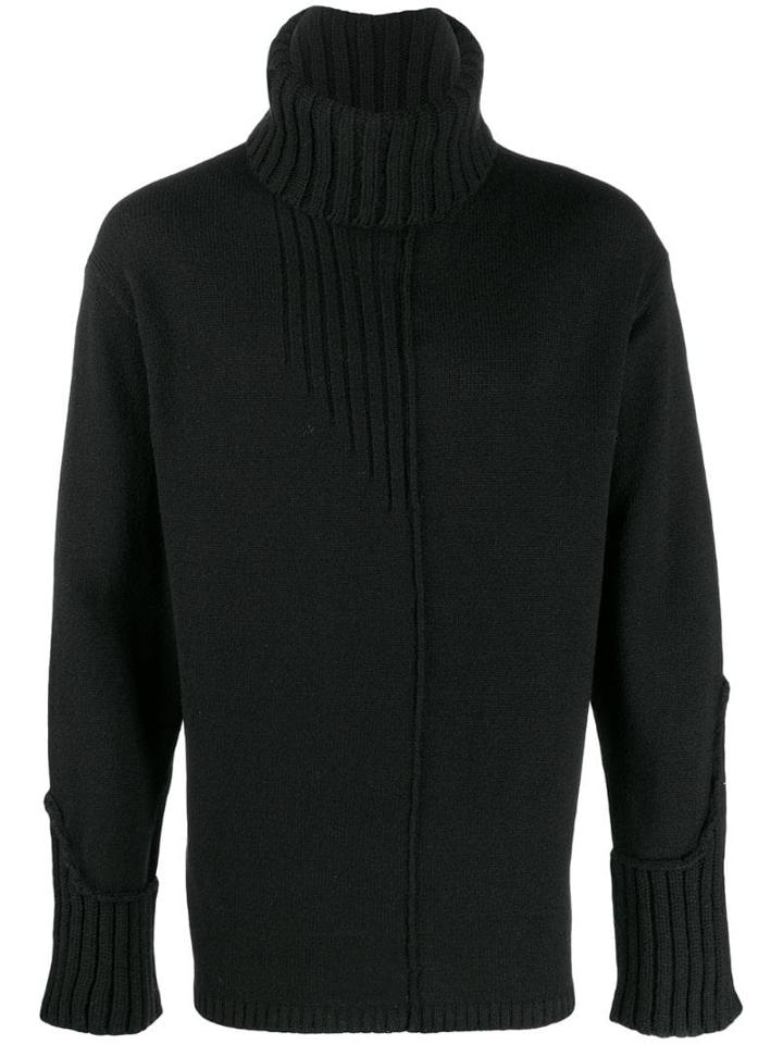 Yohji Yamamoto Oversized Turtleneck Jumper - Black
