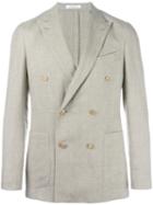Boglioli Double Breasted Blazer, Size: 48, Nude/neutrals, Linen/flax/virgin Wool/acetate/cupro