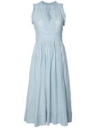 Ulla Johnson - Pleated Shift Dress - Women - Cotton - 6, Blue, Cotton