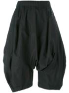 Comme Des Garçons - Drop Crotch Volume Shorts - Women - Polyester - M, Women's, Black, Polyester