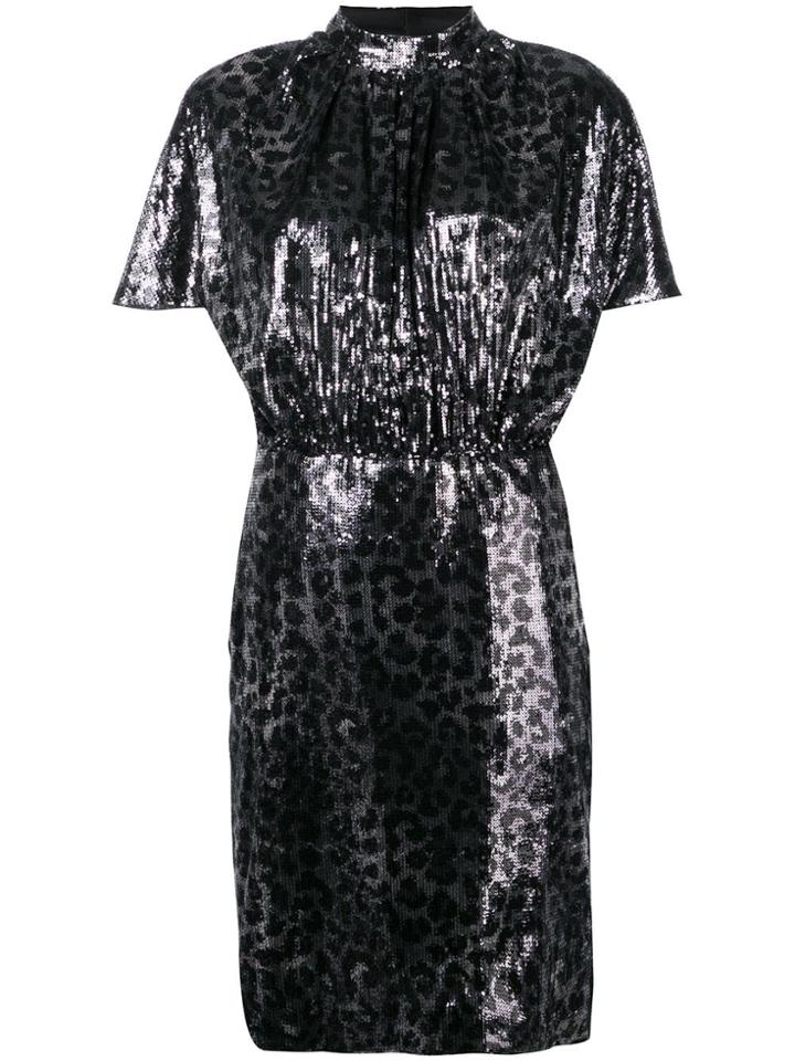 Msgm Shortsleeved Sequin Dress - Black