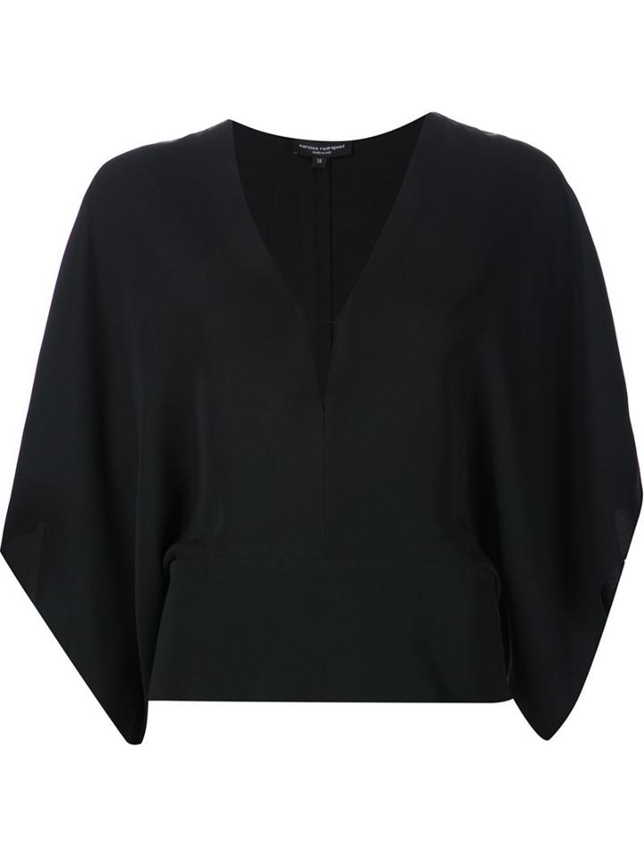 Narciso Rodriguez Batwing Sleeve V-neck Top